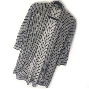 ⚡️Light gray with black stripes cardigan